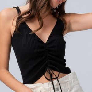 ❥ Ribbed Cami in Black